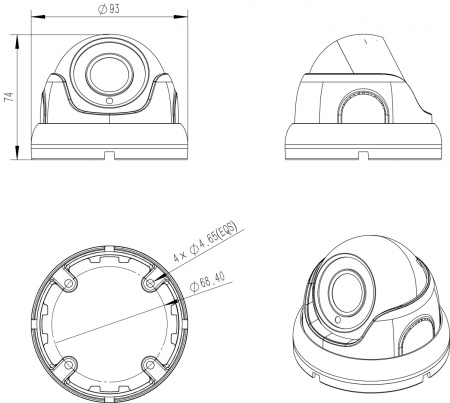 Камера TopVision С20HTC200F 2mp 2.8мм (металл)